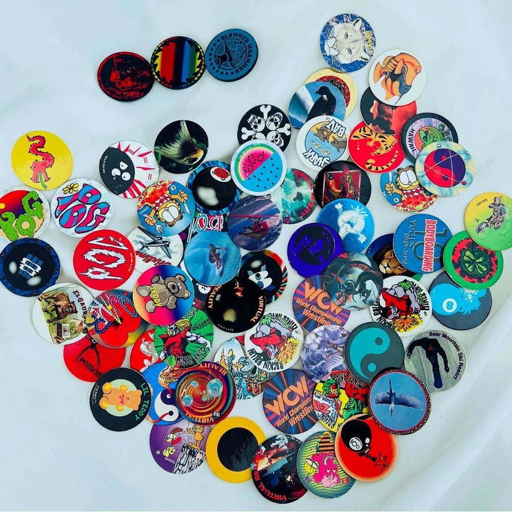 Huge Pogs Slammer Whammers Lot | Kool Aid Garfield 90s Nostalgia Milk Caps
